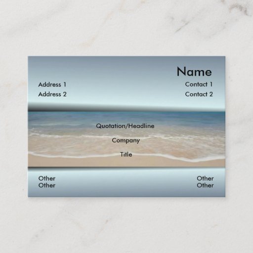 Customizable Beach Business Card