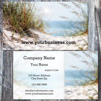 Beach Business Card by sunnysites at Zazzle