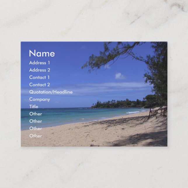 Beach Business Card (Front)
