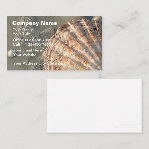 Customizable Beach Business Cards