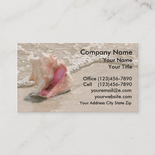 Customizable Beach Business Cards