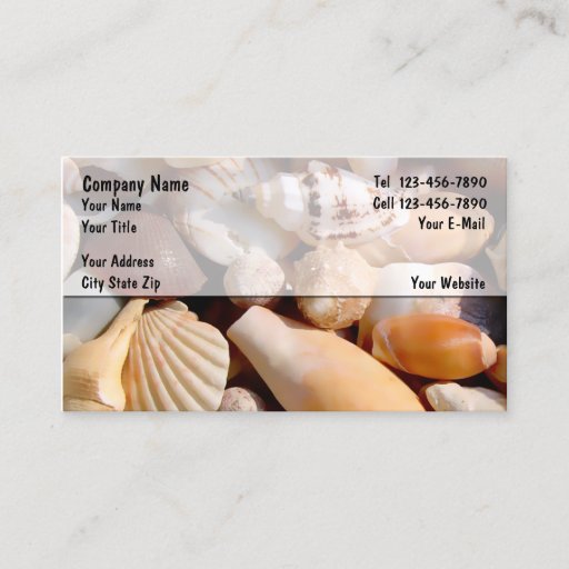 Customizable Beach Business Cards
