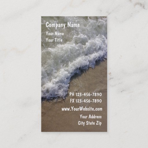 Customizable Beach Business Cards