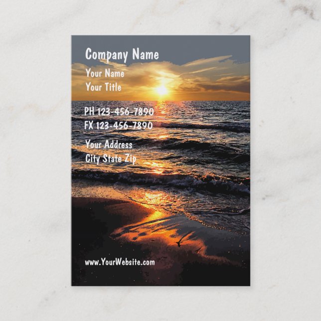 Beach Business Cards (Front)