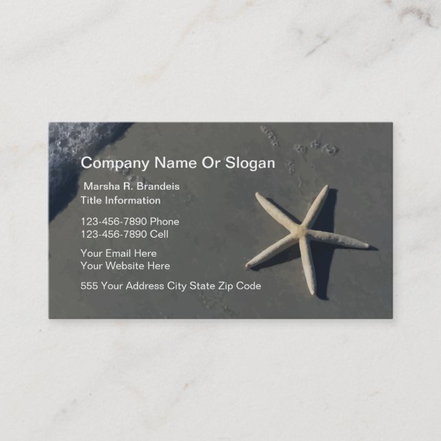 Beach Business Cards (Front)