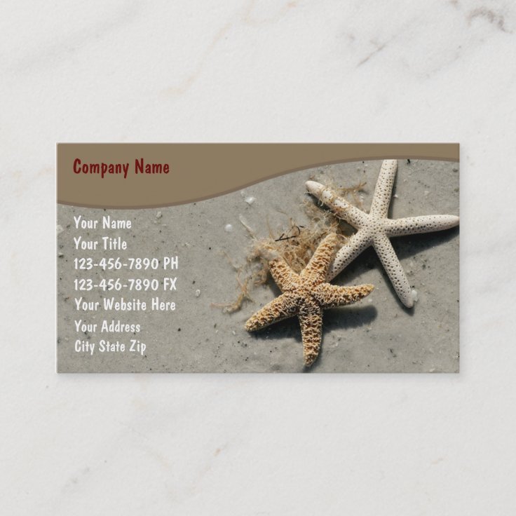 Beach Business Cards Zazzle