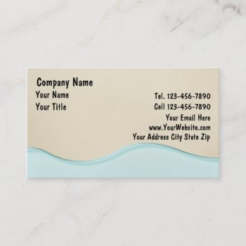 Beach Business Cards by Luckyturtle at Zazzle