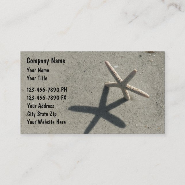 Beach Business Cards (Front)