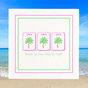 Beach by Day Mahj by Night Coastal Mahjong Napkins