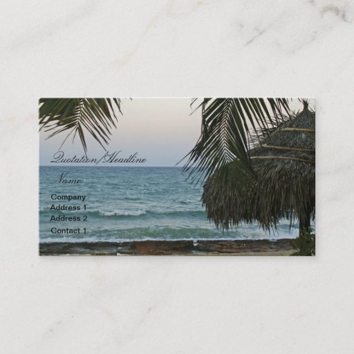 Customizable Beach Cabana Business Card