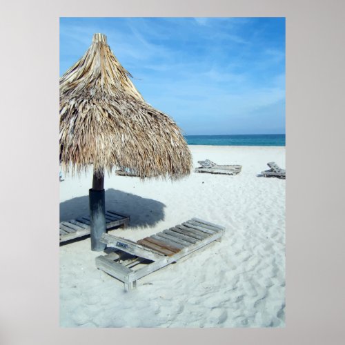 Beach Cabana Luau Party Photo Booth Backdrop Poster