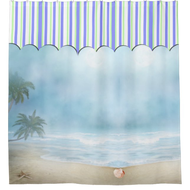 Beach Cabana View Shower Curtain (Front)
