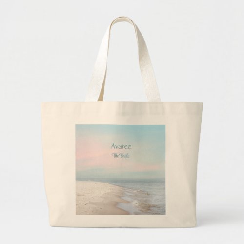 Beach Cabin Bachelorette Party Large Tote Bag