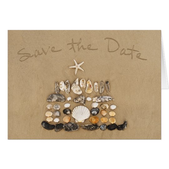 Beach Cake Save the Date Card