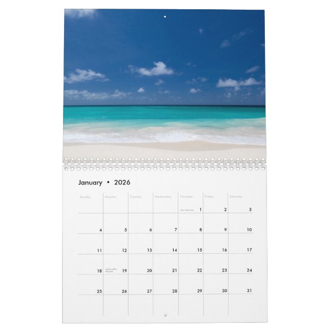 Beach Calendar 2015 (Jan 2026)