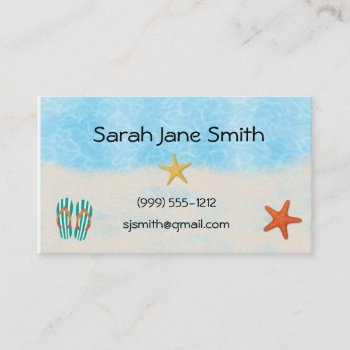 Beach Calling Cards / Business Cards (#bus 009) by boidesigns at Zazzle
