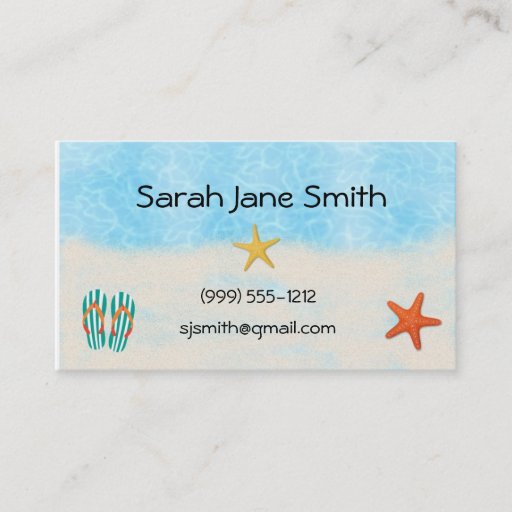 Customizable Beach calling cards / business cards (#BUS 009)