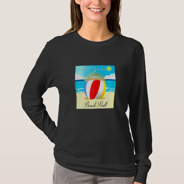 Beach Camping Summer The Debutante Beach Ball Mom  T-Shirt (Front)