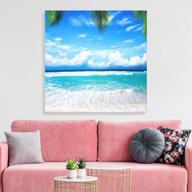 Beach Canvas Print (Insitu(LivingRoom))