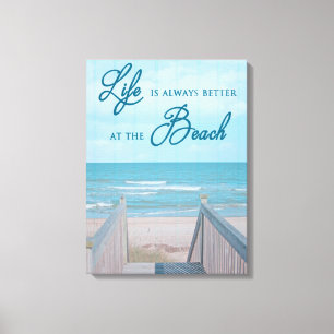 BEACH CANVAS PRINT WITH QUOTE