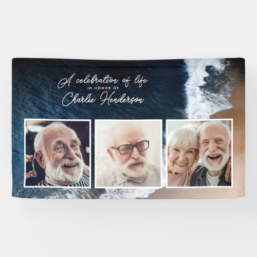 Beach Celebration Of Life 3_Photo Funeral Banner