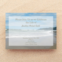Beach Celebration of Life Invitation
