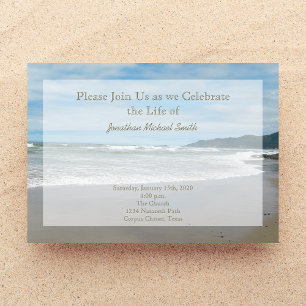 Beach Celebration of Life Invitation