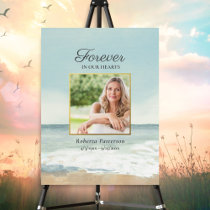 Beach Celebration of Life Photo Welcome Funeral Foam Board