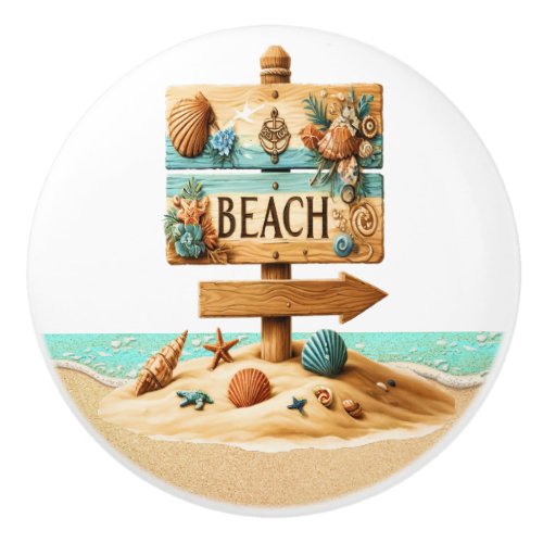 Beach  ceramic knob