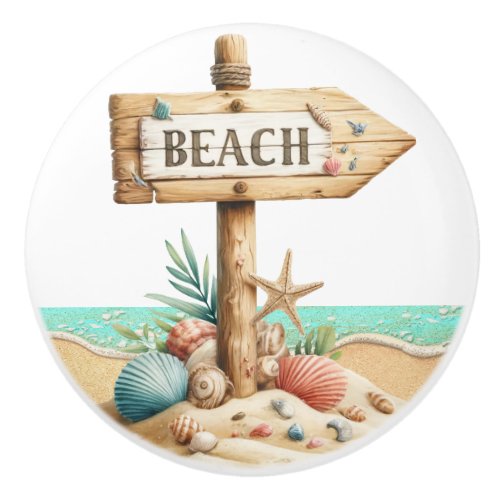 Beach  ceramic knob