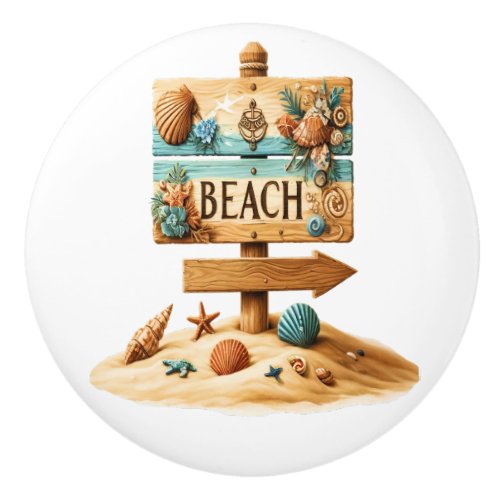 Beach  ceramic knob