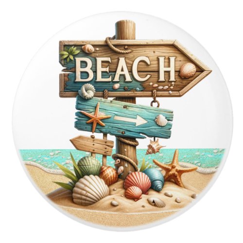 Beach  ceramic knob