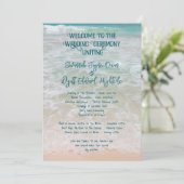 Beach Ceremony Program Simple One Page (Standing Front)