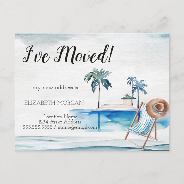 Beach Chair House Palms  New Address Announcement (Front)