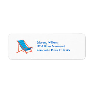 Beach Chair Label