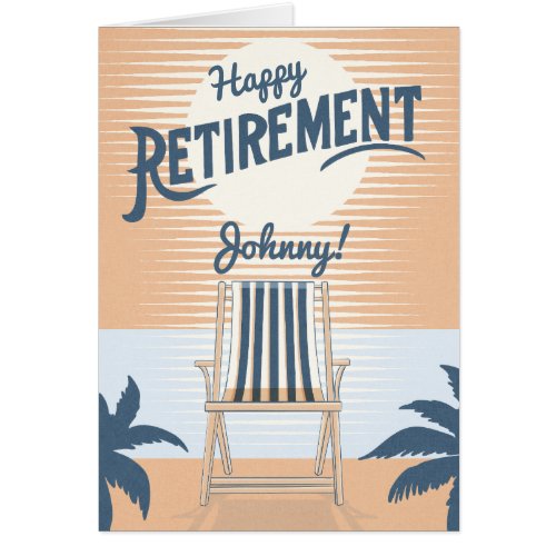 Beach chair sunset happy retirement