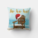 Beach Chair Tropical Christmas Pillow at Zazzle