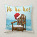 Beach Chair Tropical Christmas Pillow<br><div class="desc">Beach Chair Tropical Christmas Pillow</div>
