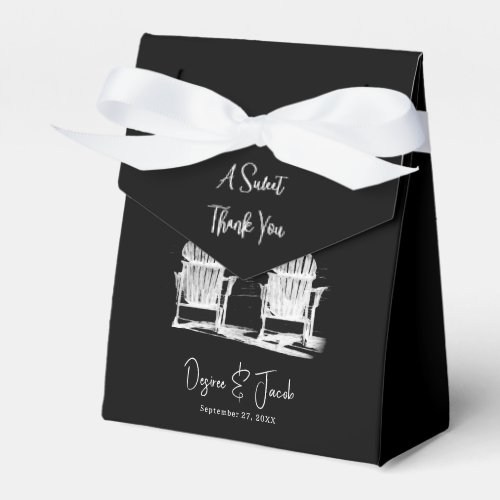 Beach Chairs Adirondack Black And White Wedding Favor Boxes