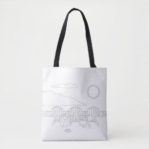 Beach Chairs Adult Coloring Full Tote Bag