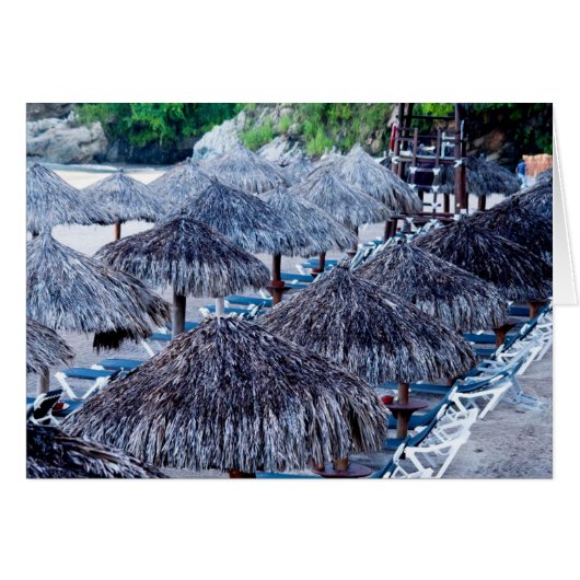 Beach Chairs And Shelters Cards (Front Horizontal)