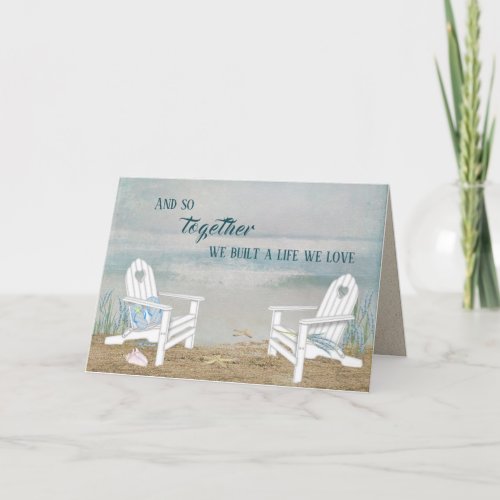 Beach Chairs Anniversary for Spouse Card