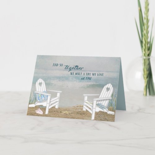 Beach Chairs Anniversary for Spouse Card