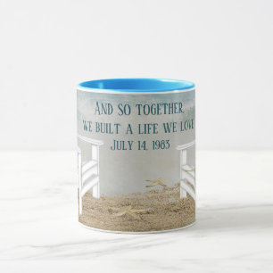 Beach Chairs Anniversary for Spouse Mug