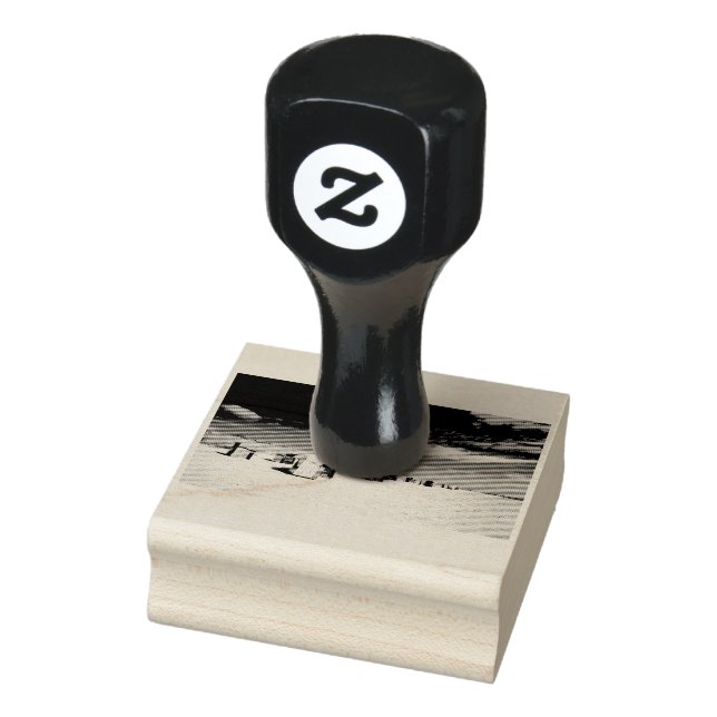 Beach chairs at the North Sea Rubber Stamp (Stamp)