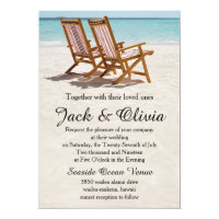 Beach Chairs Destination Wedding Invitation