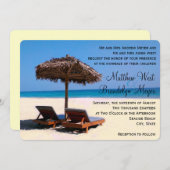 Beach Chairs Destination Wedding Invitation | Zazzle