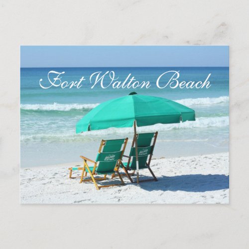 Beach Chairs _ Fort Walton Beach Florida Postcard