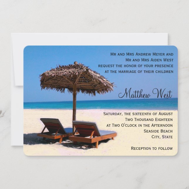 Beach Chairs Invitation (Front)