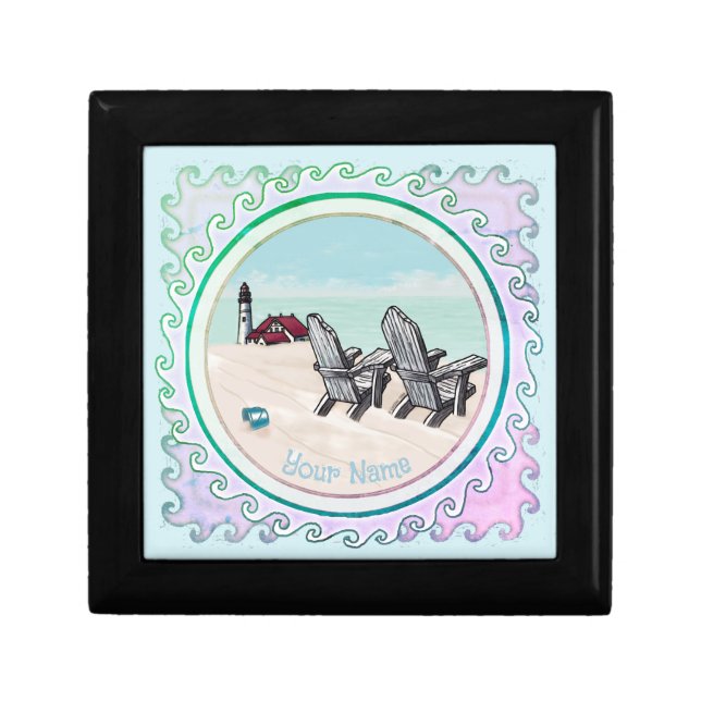 Beach Chairs lighthouse Gift Box (Front)